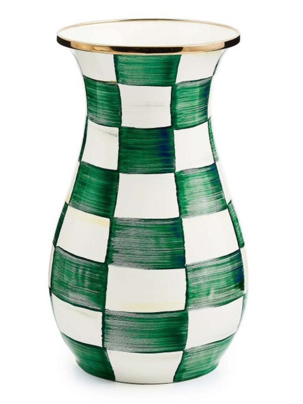 MacKenzie-Childs Emerald Check Tall Vase